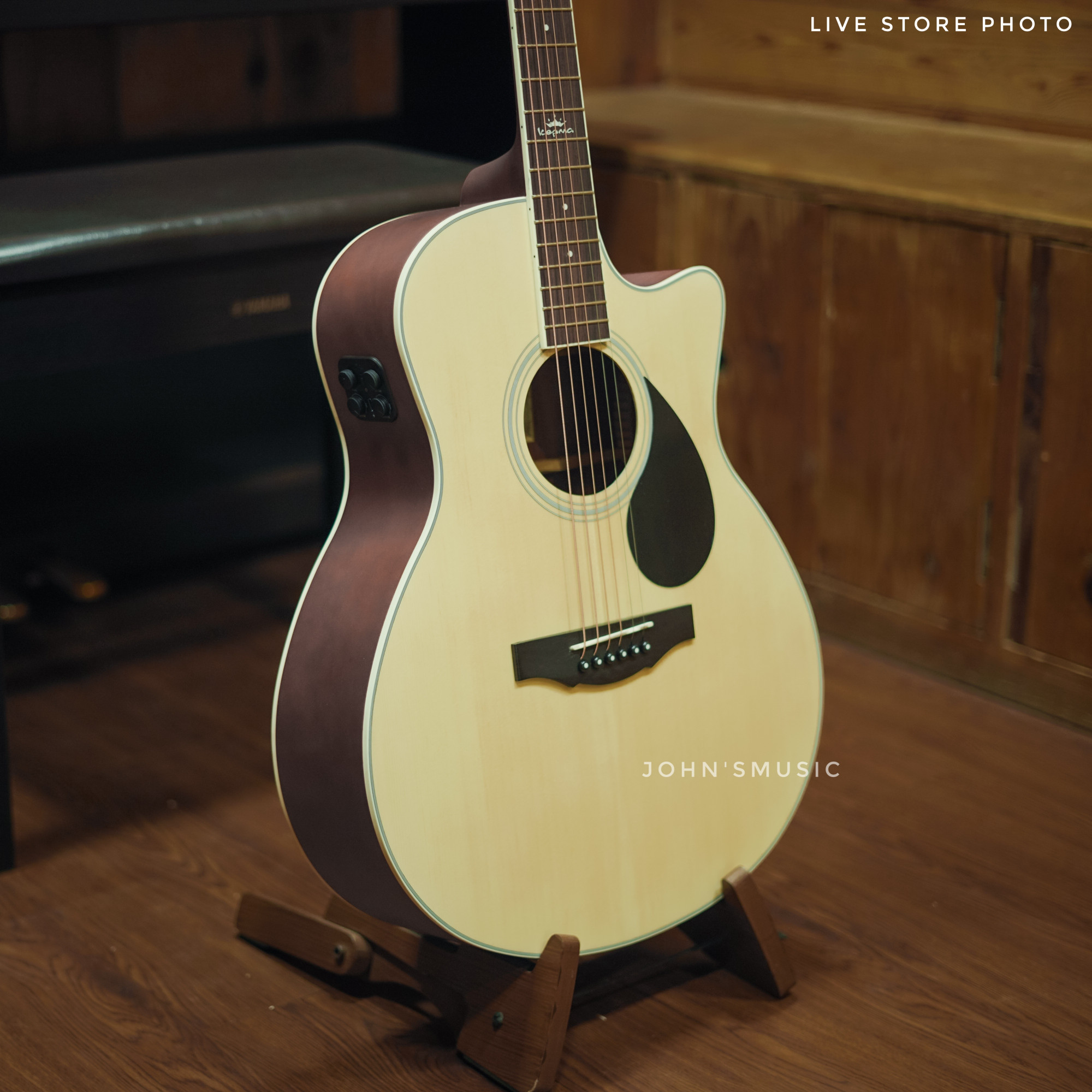 Kepma A1CE Pro TRANS K10- Semi acoustic Guitar- Natural Matt