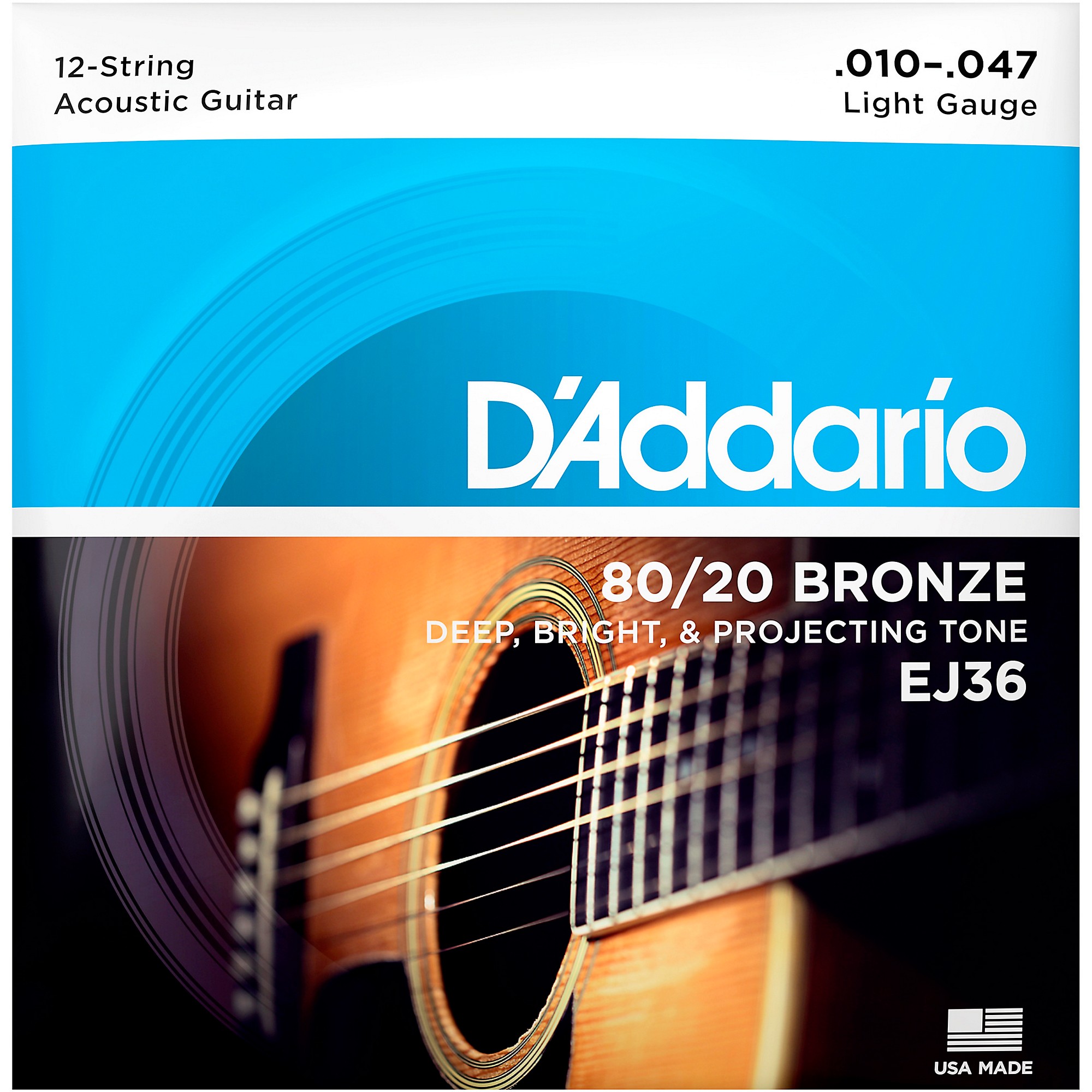 DAddario EJ36 12-String Bronze Acoustic Guitar Strings Light 10-47 online in India at johnsmusicin at the lowest price Online price in India