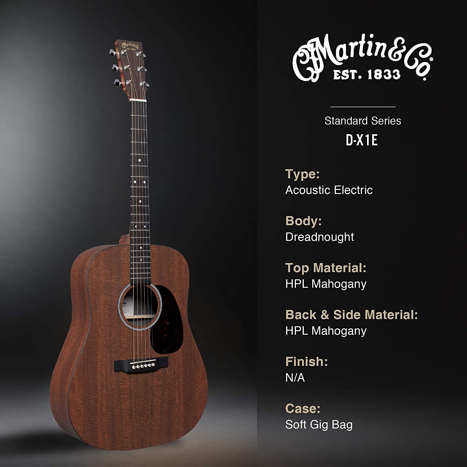 Martin DX1E 03 Acoustic Electric Guitar Online price in India