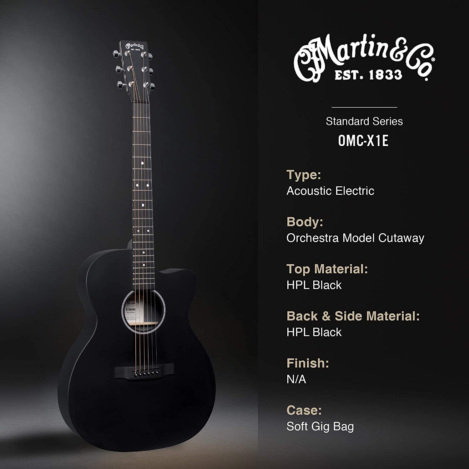 Martin OMC-X1E Acoustic-Electric Guitar Online price in India