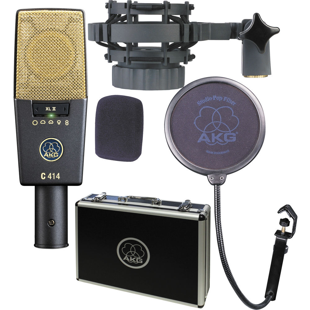 AKG C414 XLII Large Diaphragm Multipattern Condenser Microphone online in India at johnsmusicin at the lowest price Online price in India