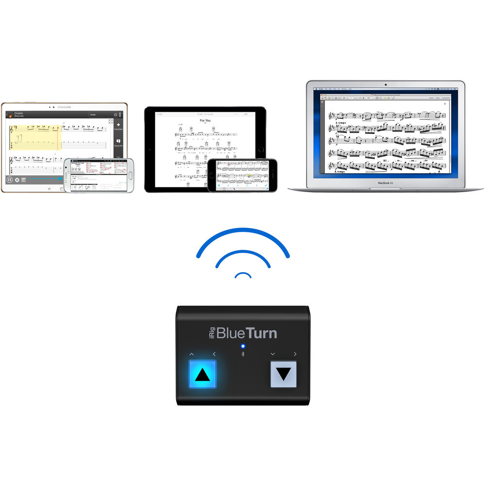 IK Multimedia iRig BlueTurn Wireless Page-Turner online in India at johnsmusicin at the lowest price IK Multimedia iRig BlueTurn Wireless Page-Turnr Online price in India