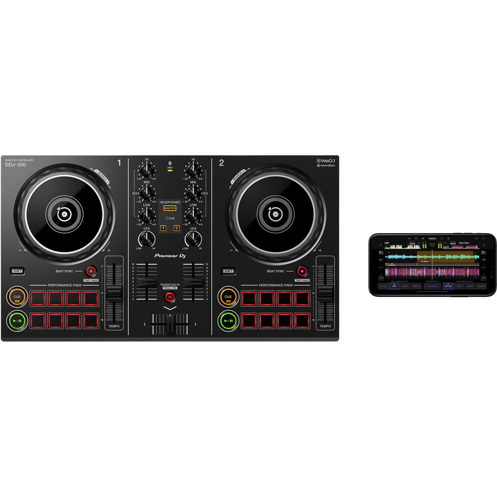 Pioneer DJ DDJ-200 Smart DJ Controller online in India at johnsmusicin at the lowest price Online price in India