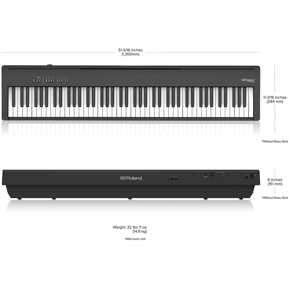 Roland FP-30X Portable Digital Piano with Bluetooth