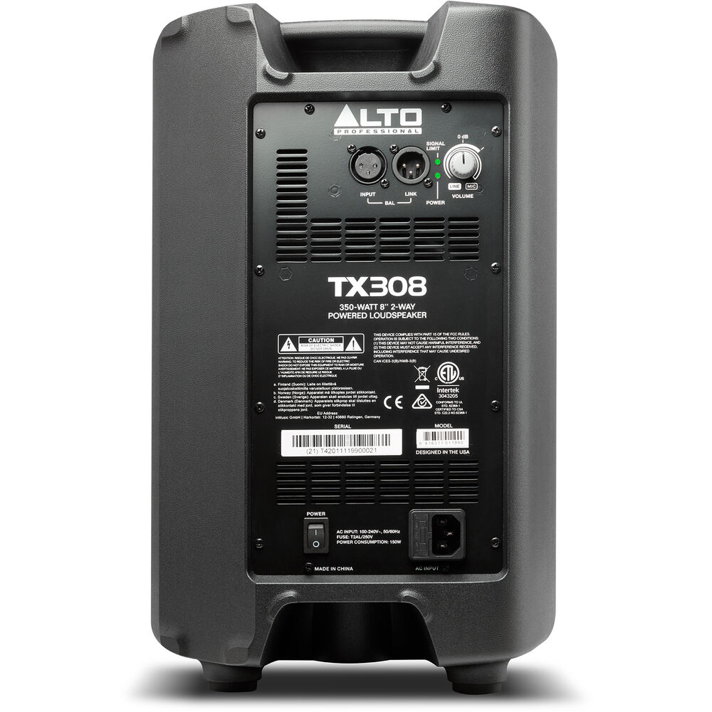 Alto TX208 300 Watt 8 Inch 2 Way Active PA Speaker Shop online in India JohnsMusicin