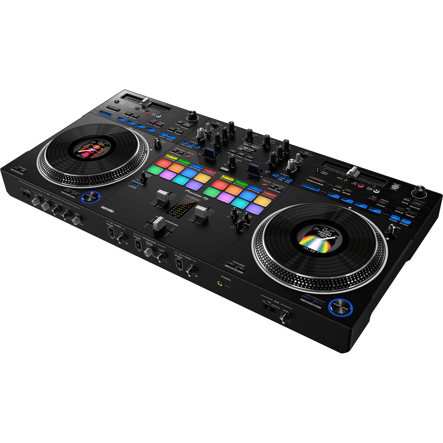 Pioneer DJ DDJ-REV7 2-Channel Rekordbox Serato DJ Pro Controller with Motorized Jog Wheels Black Online price in India