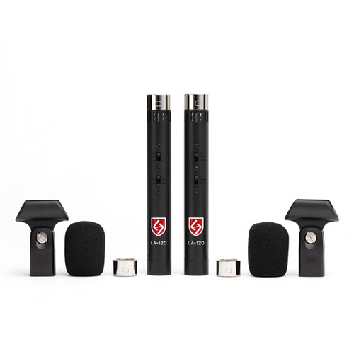 Lauten Audio LA120 V2 Series Black Pair Condenser Microphone - Stereo Pair