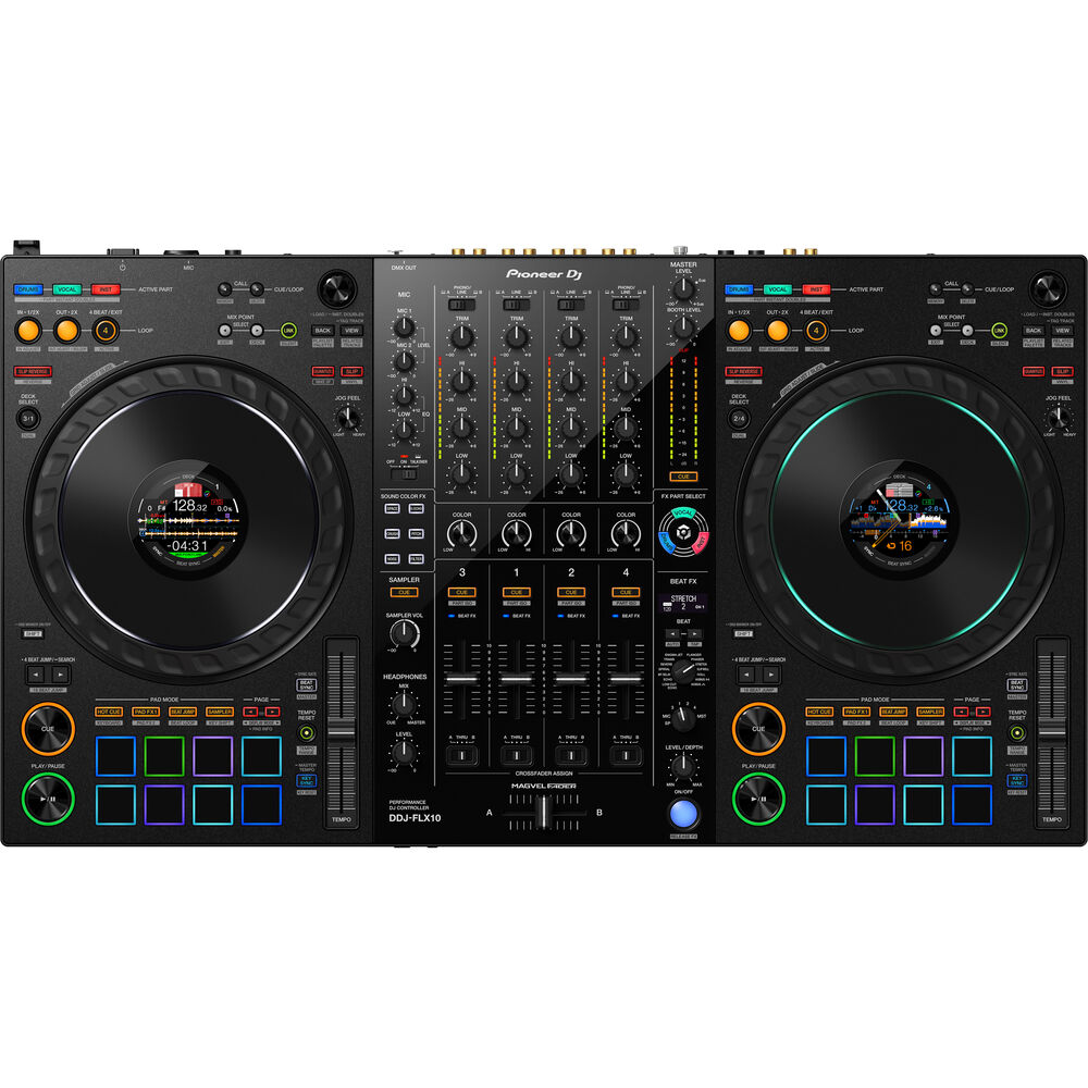 Pioneer DJ DDJ-FLX10 4-Channel DJ Controller online in India at johnsmusicin at the lowest price Online price in India