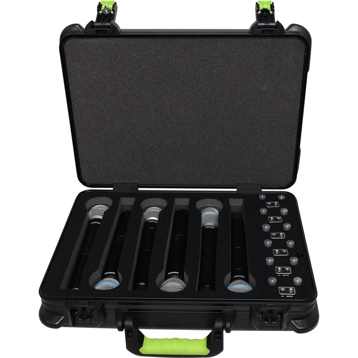 Shure by Gator SH-MICCASEW06 Molded Case with Drops for 6 Wireless Microphones and TSA-Approved Latches Online price in India