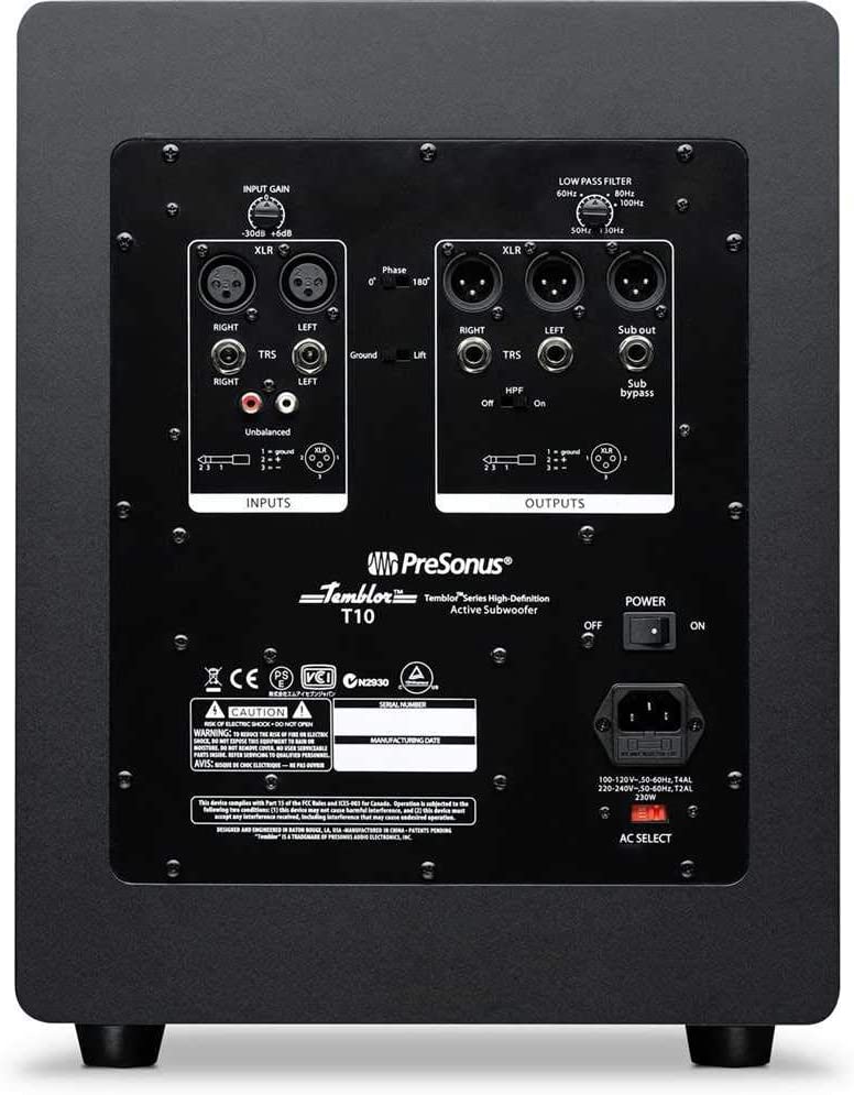 PreSonus Temblor T10 10 Powered Studio Subwoofer