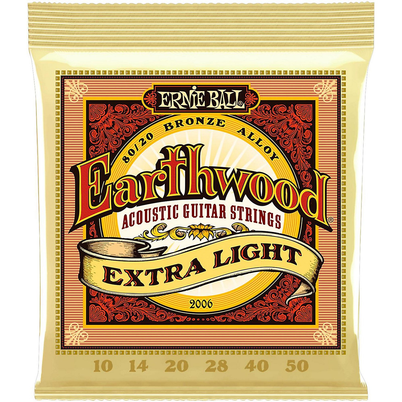 Ernie Ball 2006 Earthwood 8020 Bronze Extra Light Acoustic Guitar Strings