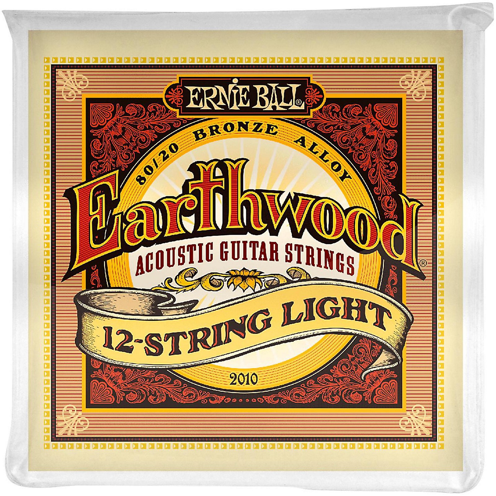Ernie Ball 2010 Earthwood 8020 Bronze 12-String Light Acoustic Guitar Strings