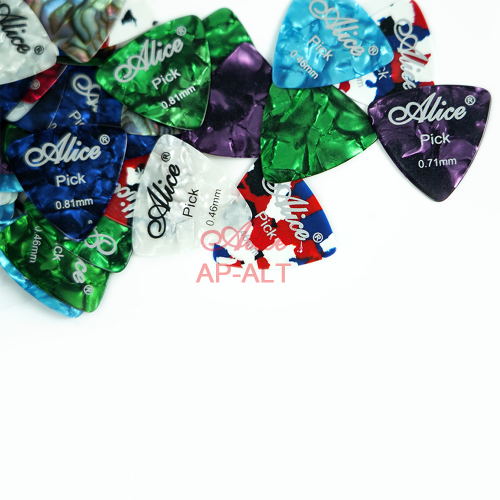 Alice AP-ALT Celluloid Rounded Triangle Guitar Picks online in India at johnsmusicin at the lowest price Online price in India