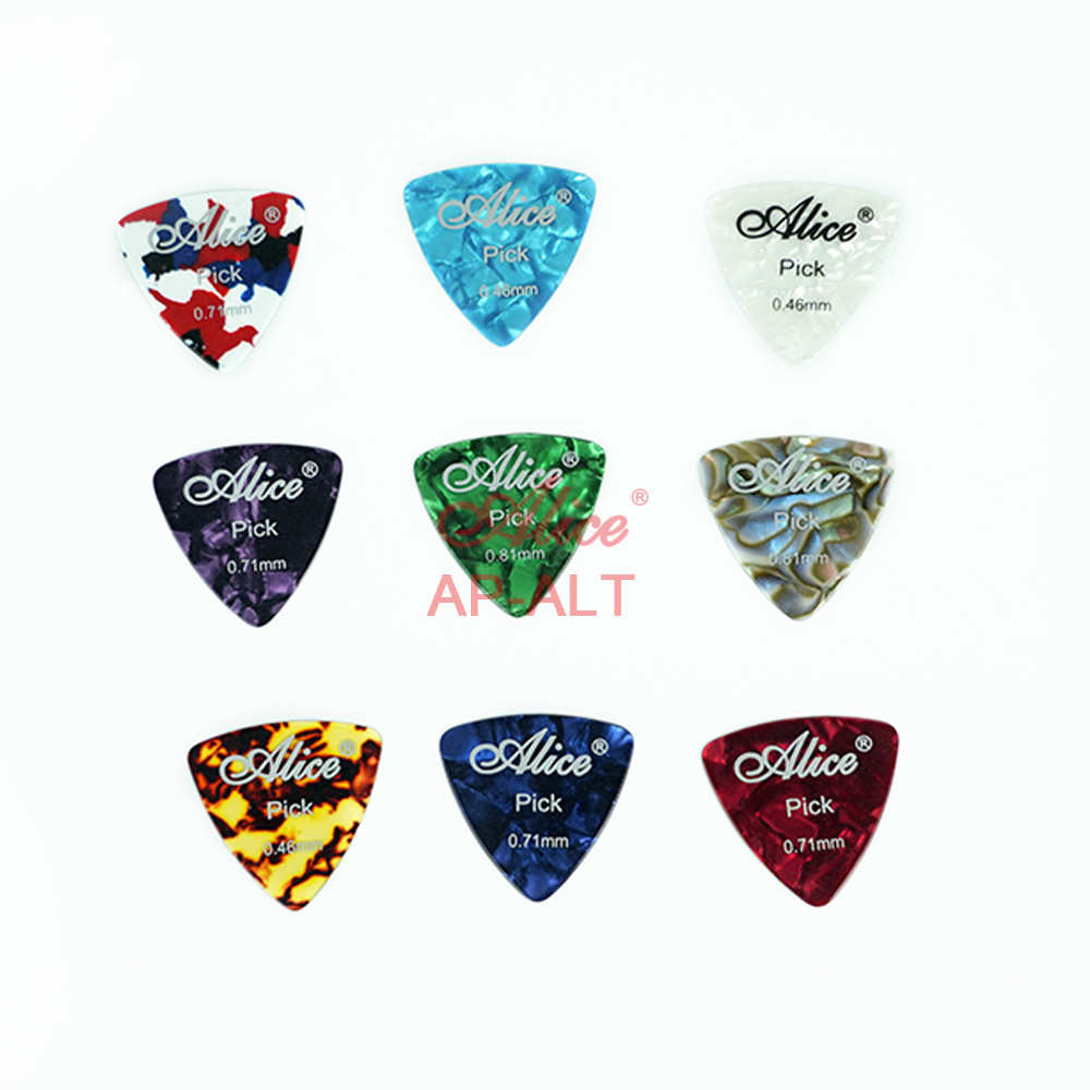 Alice AP-ALT Celluloid Rounded Triangle Guitar Picks online in India at johnsmusicin at the lowest price Online price in India