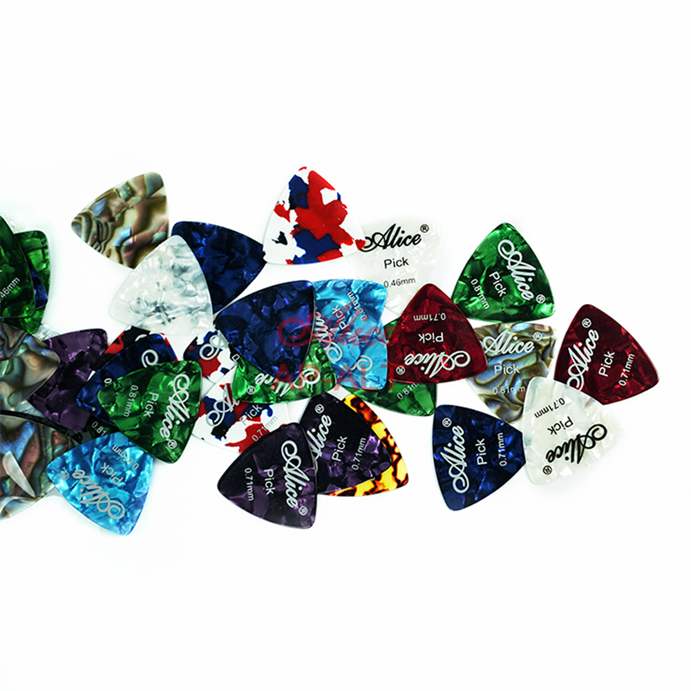 Alice AP-ALT Celluloid Rounded Triangle Guitar Picks online in India at johnsmusicin at the lowest price Online price in India