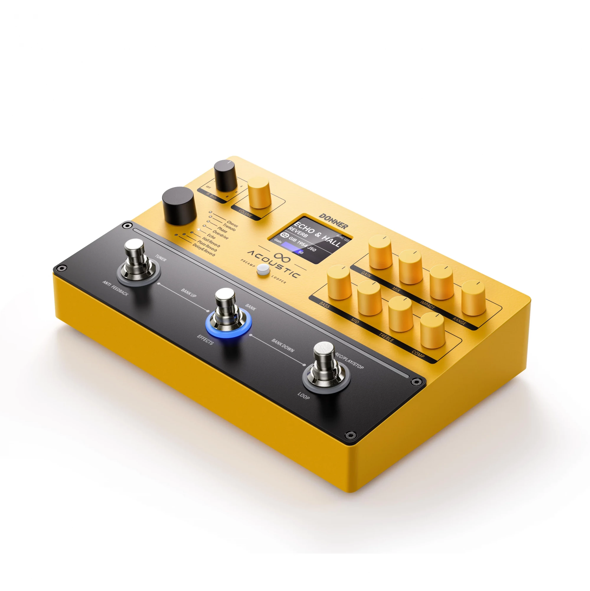 Donner Acoustic Guitar Multi-Effects Pedal APL online in India at johnsmusicin at the lowest price Online price in India