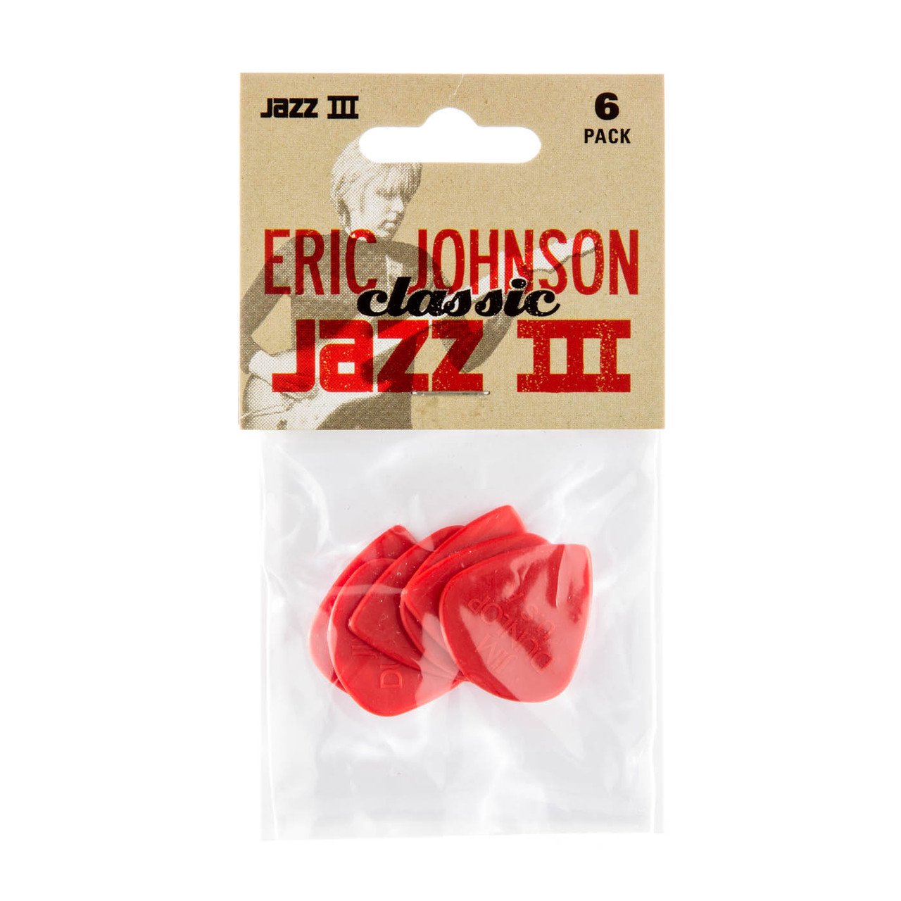Jim Dunlop Eric Johnson Jazz III Picks Pack of 6 online in India at johnsmusicin at the lowest price Online price in India