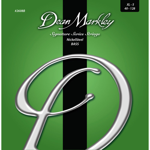 Dean Markley 2608B Signature Series NickelSteel Bass Guitar Strings 5-String Set 40-128