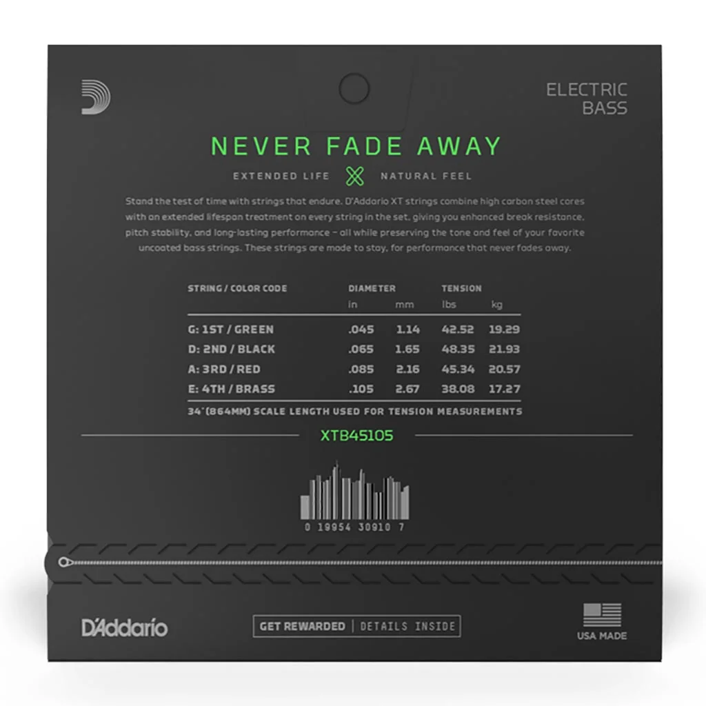 DAddario XTB45105 XT Bass Nickel 45-105 Long Scale Bass Strings online in India at johnsmusicin at the lowest price Online price in India