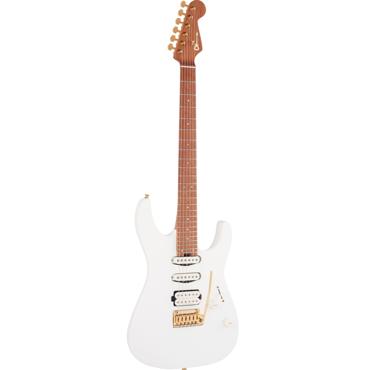 Charvel DK24 Pro Mod HSS 2PT CM Caramelized Maple Fingerboard Snow White Electric Guitar Online price in India