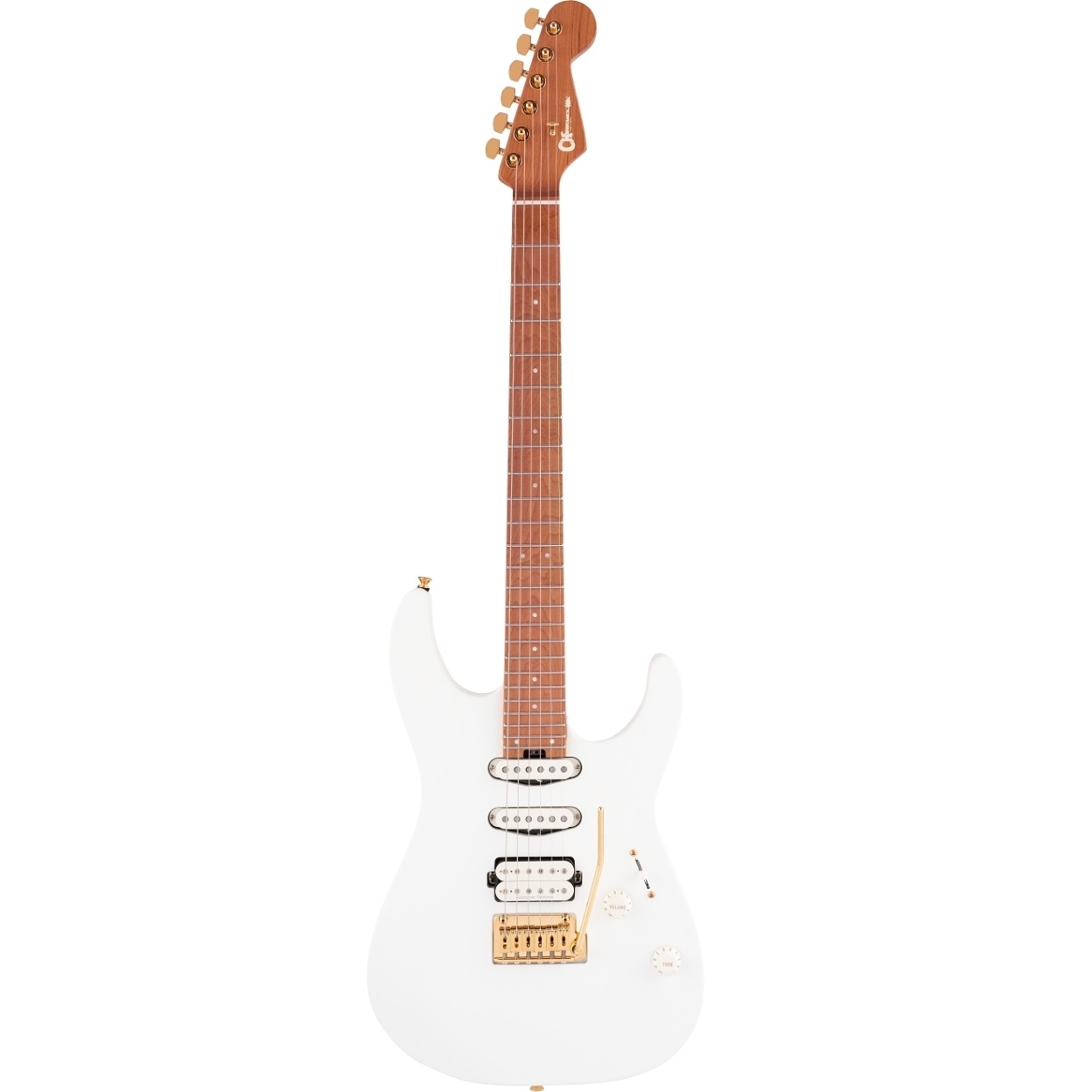 Charvel DK24 Pro Mod HSS 2PT CM Caramelized Maple Fingerboard Snow White Electric Guitar Online price in India