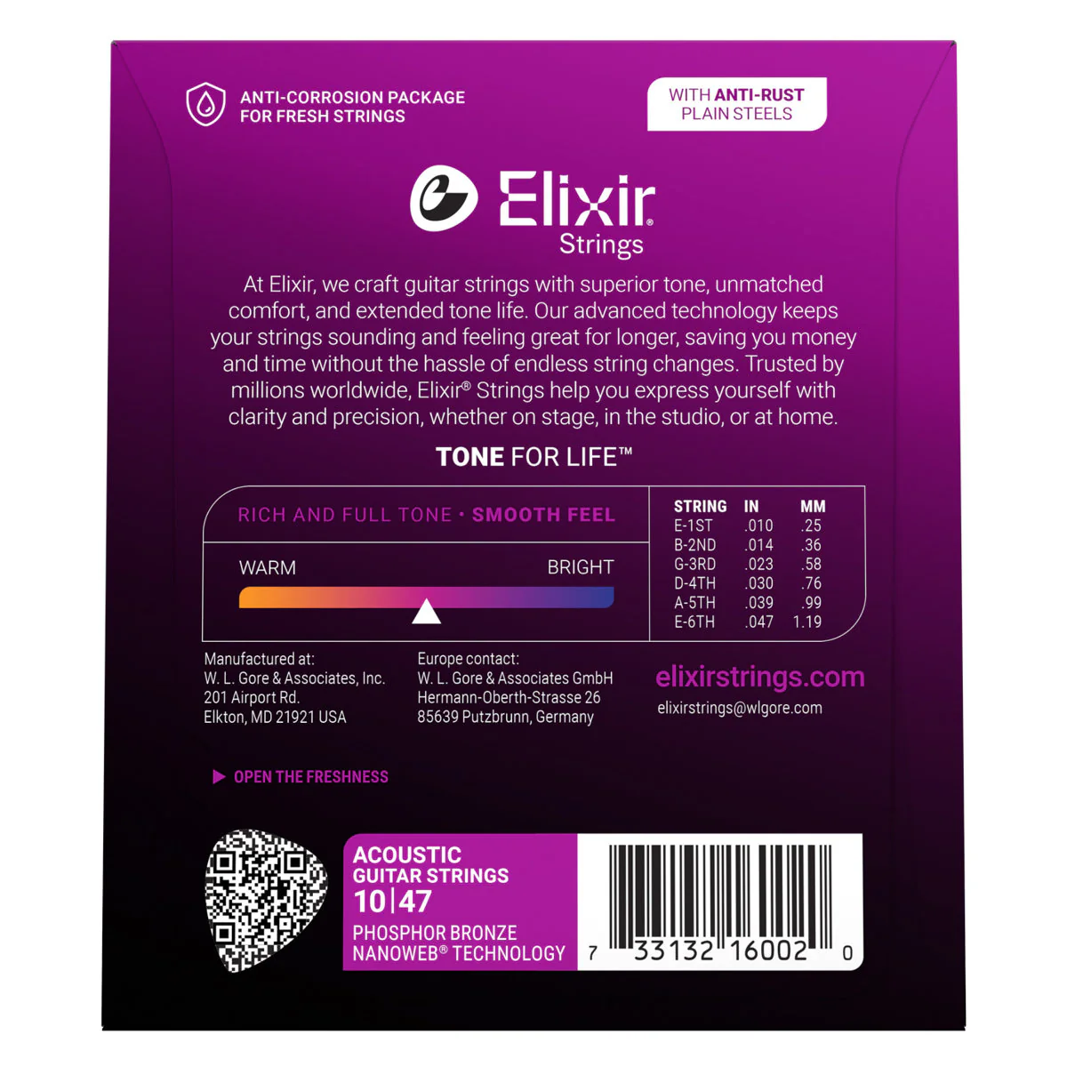 Elixir Strings 16002 Nanoweb Phosphor Bronze Acoustic Guitar Strings 010-047 Extra Light online in India at johnsmusicin at the lowest price Online price in India