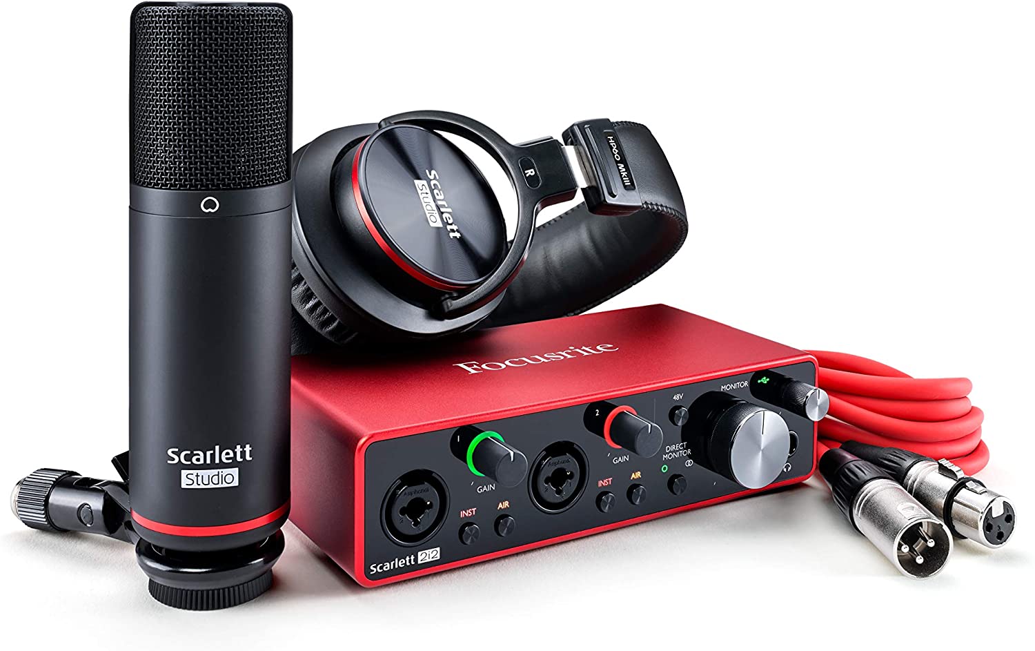 focusrite 2i2 studio bundle with mic and headphone