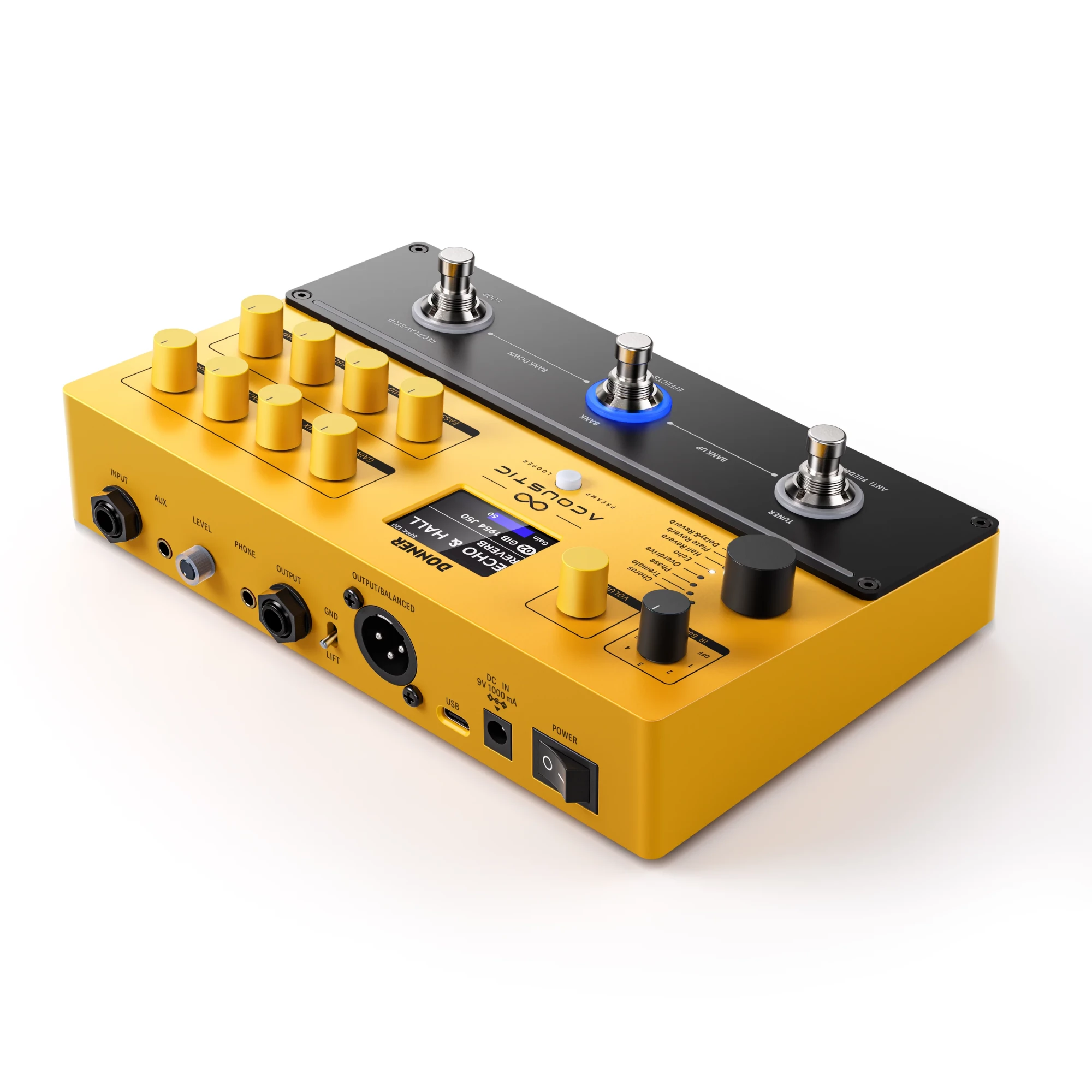 Donner Acoustic Guitar Multi-Effects Pedal APL online in India at johnsmusicin at the lowest price Online price in India