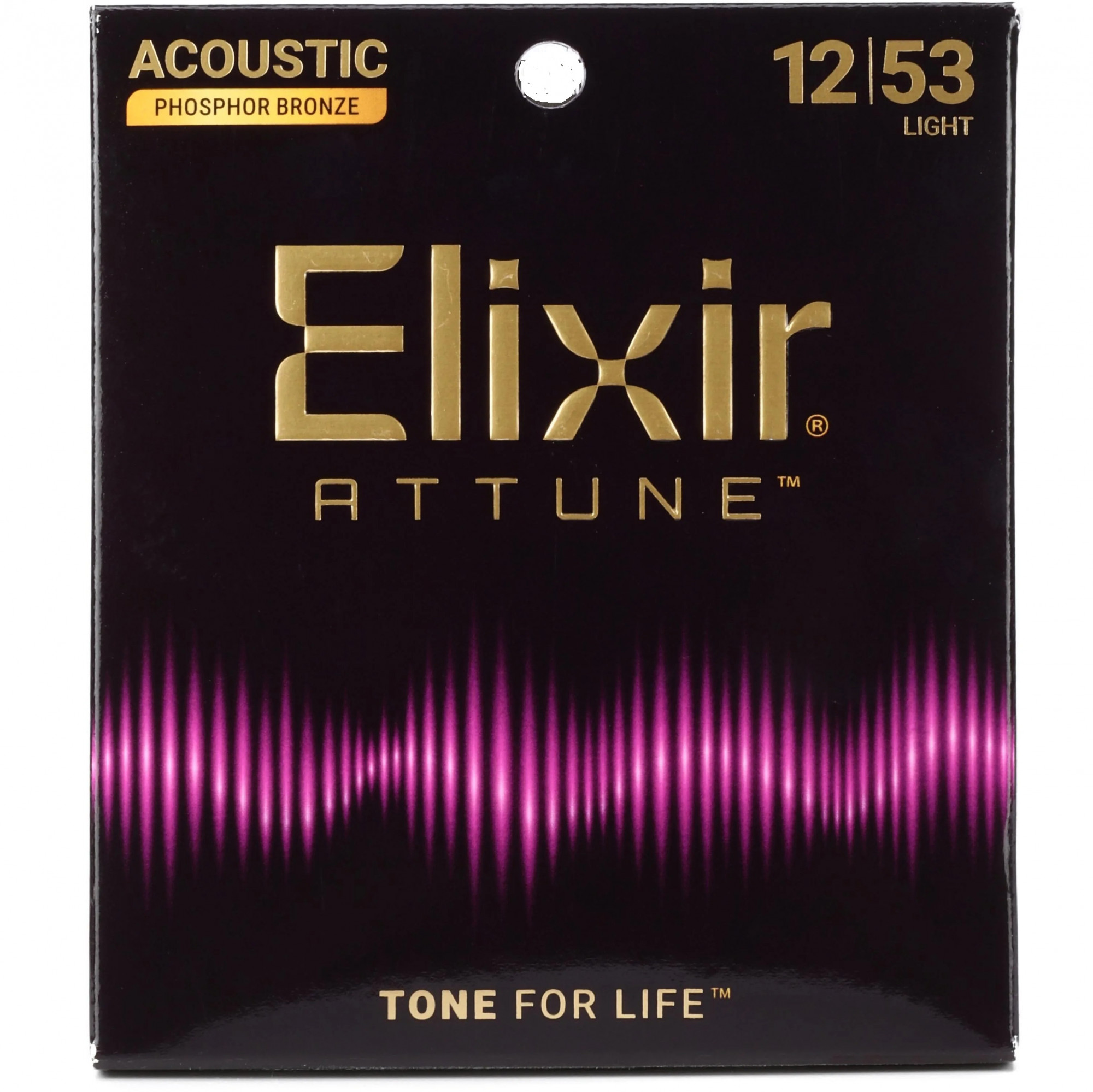 Elixir Strings 21052 Attune Phosphor Bronze Acoustic Guitar Strings 012-053 Light Online price in India