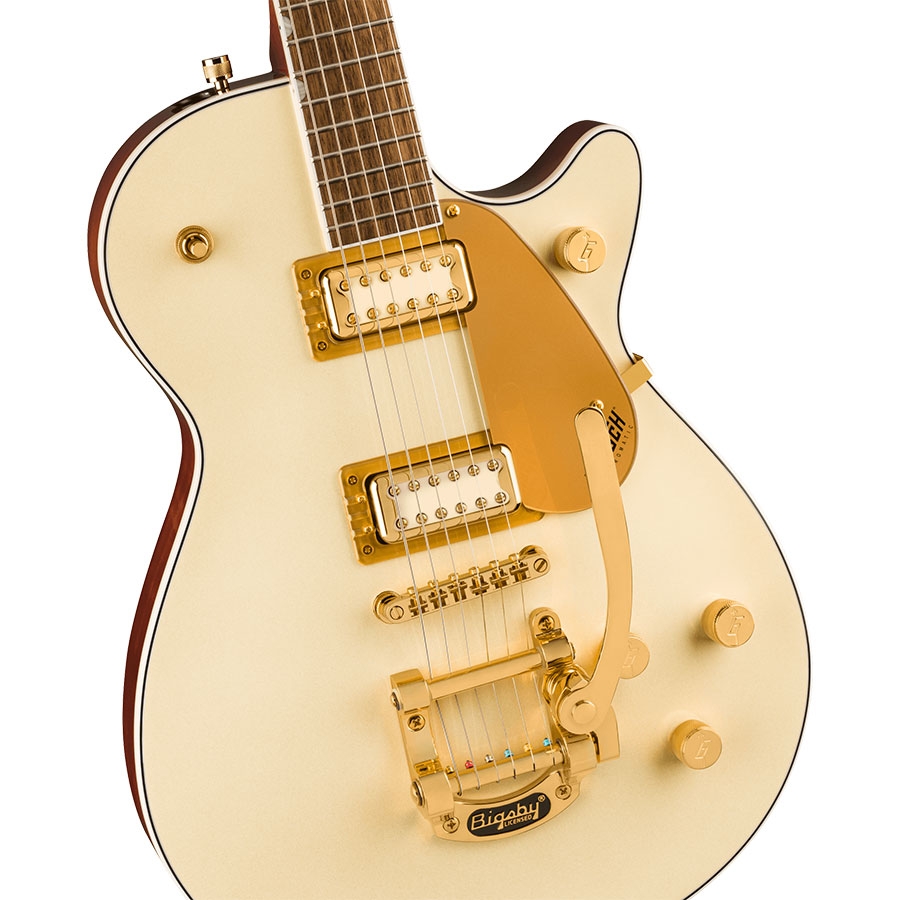 Gretsch Electromatic Pristine LTD Jet Single-Cut with Bigsby Laurel Fingerboard Electric Guitar White Gold online in India at johnsmusicin at the lowest price Online price in India