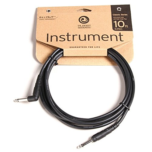 Planet Waves PW-CGTRA-10 Classic Series Instrument Cable with Right Angle 10 Ft Black online in India at johnsmusicin at the lowest price Online price in India