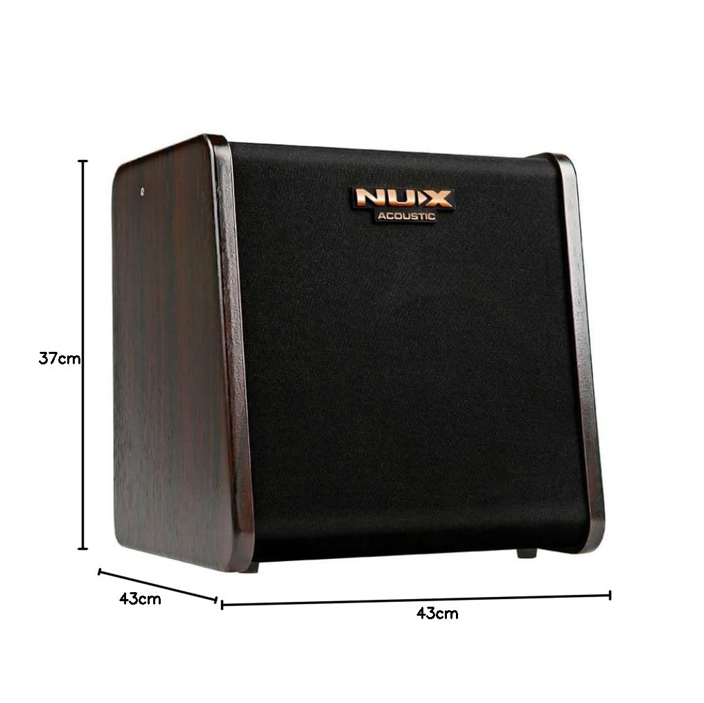 NUX AC-80 Stageman II Charge Battery Powered Acoustic Guitar Amplifier online in India at johnsmusicin at the lowest price Online price in India