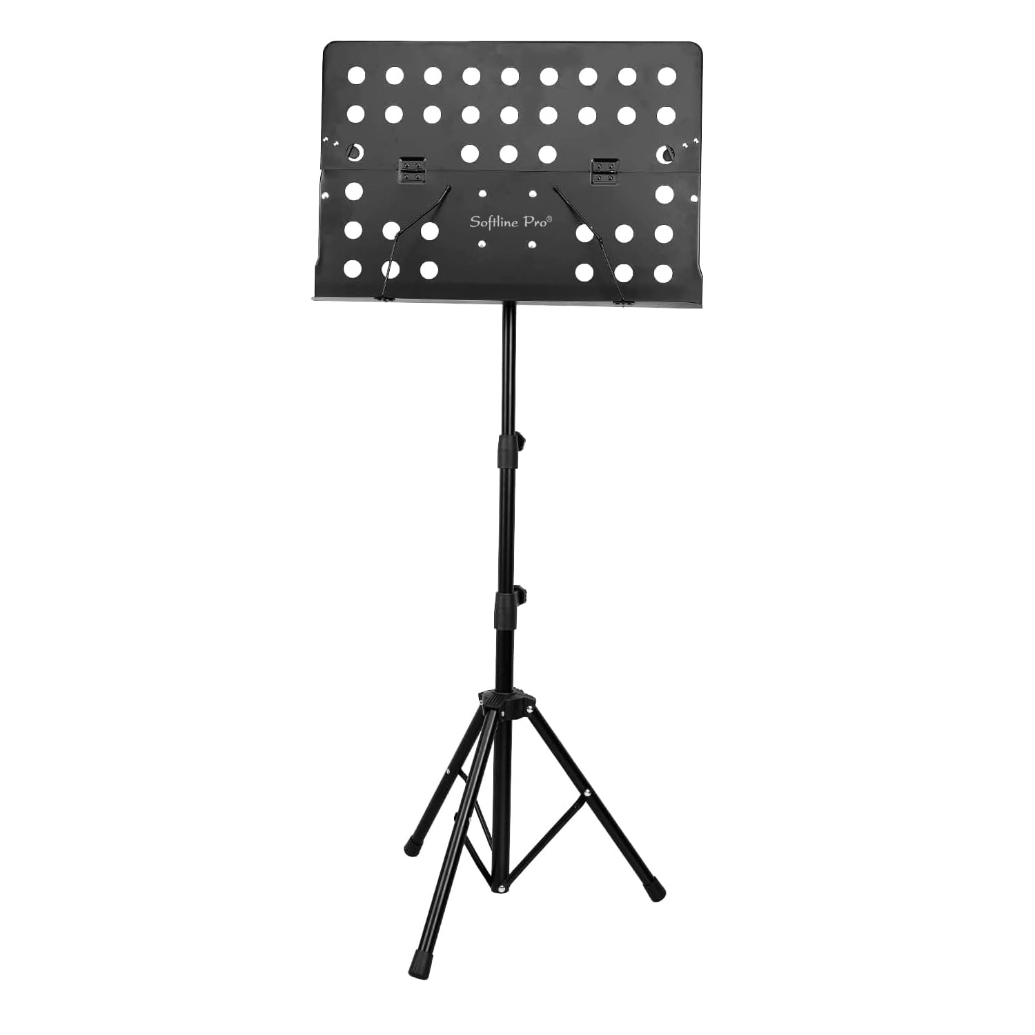 Softline Pro Metal Music Stand Portable and Foldable Professional Perforated Notation Stand online in India at johnsmusicin at the lowest price