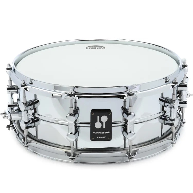 Sonor Kompressor Series Steel Snare Drum 14 inches Polished online in India at johnsmusicin at the lowest price Online price in India