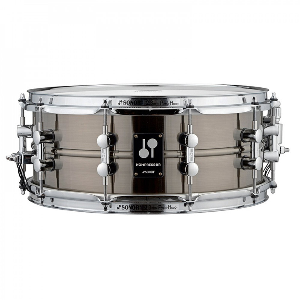 Image of Sonor Kompressor Snare Drum 14&quot; Brass Black Nickel plated