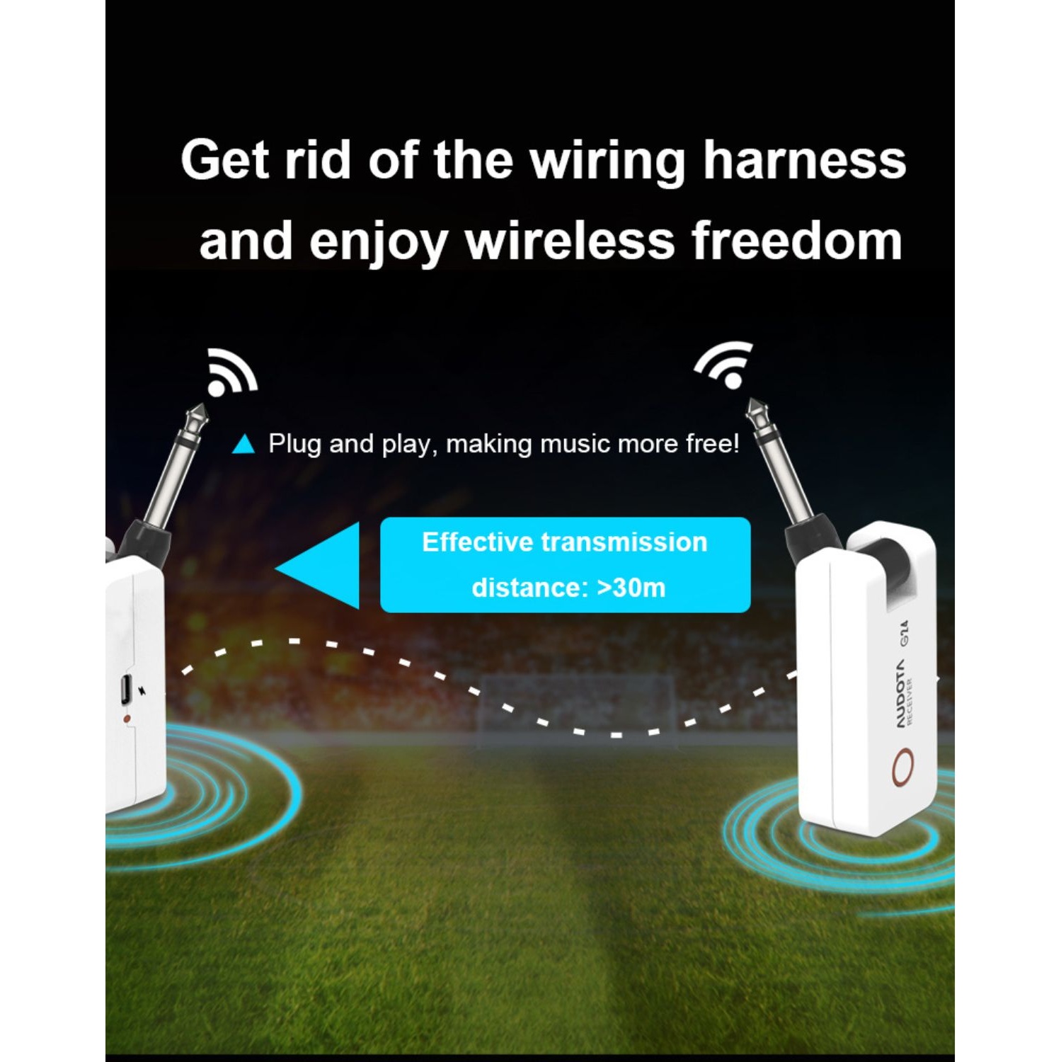 AUDOTA G24 Wireless Guitar System with Low Latency 24GHz Transmission online in India at johnsmusicin at the lowest price Online price in India