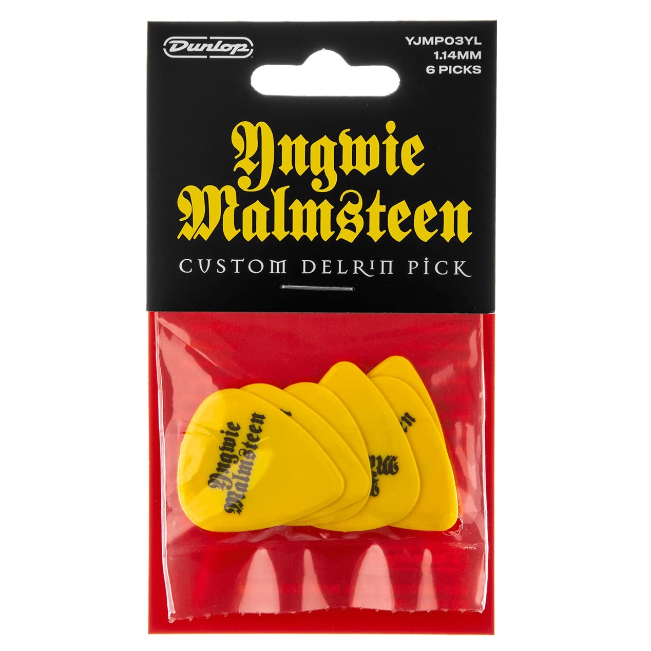 Dunlop Yngwie Malmsteen Custom Delrin Guitar Picks YJMP03YL 114m 6-pack Online price in India