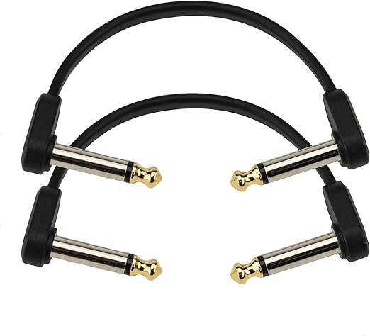 DAddario Flat Patch Cable 4in Right Angle Twin pack online in India at johnsmusicin at the lowest price Online price in India