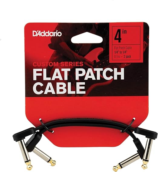DAddario Flat Patch Cable 4in Right Angle Twin pack online in India at johnsmusicin at the lowest price Online price in India