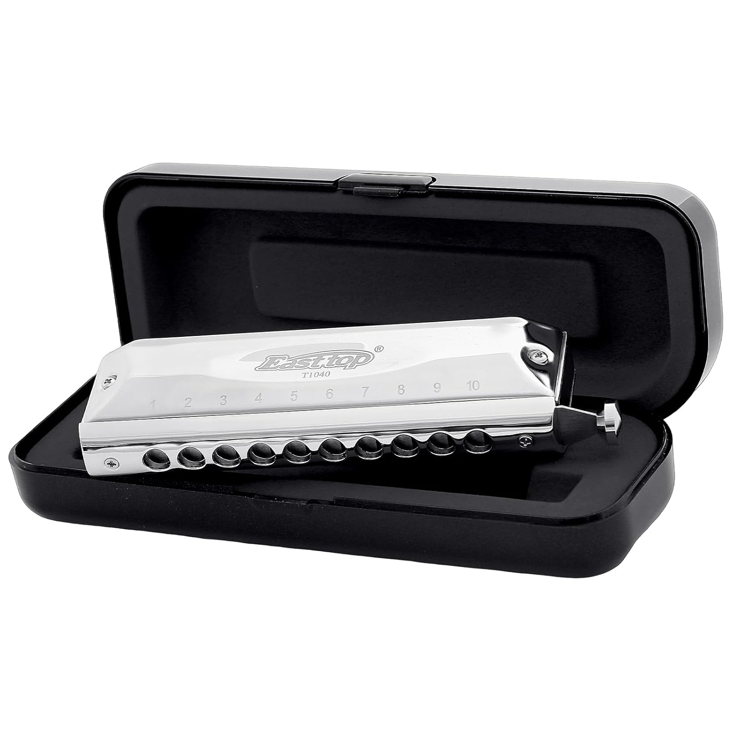 East Top Chromatic Mouth Organs Harmonica Key of C 10 Holes 40 Tones Chromatic Harmonica Mouth Organ for Adult Beginners and Professionals with Silver Cover T10-40 online in India at johnsmusicin at