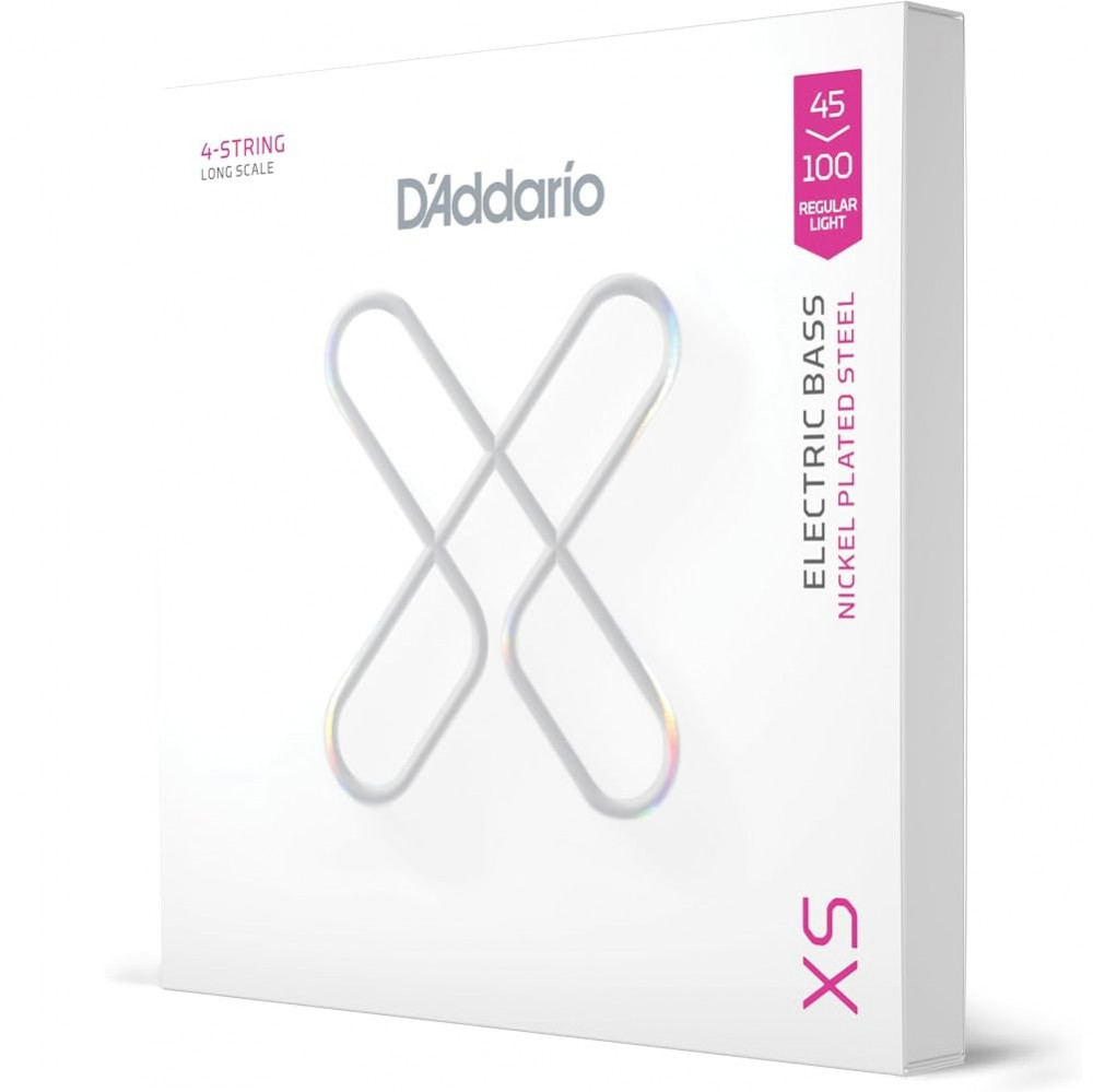 Image of DAddario XS Nickel Wound Coated Electric Bass Strings XSB45100 Regular Light Long Scale 45-100