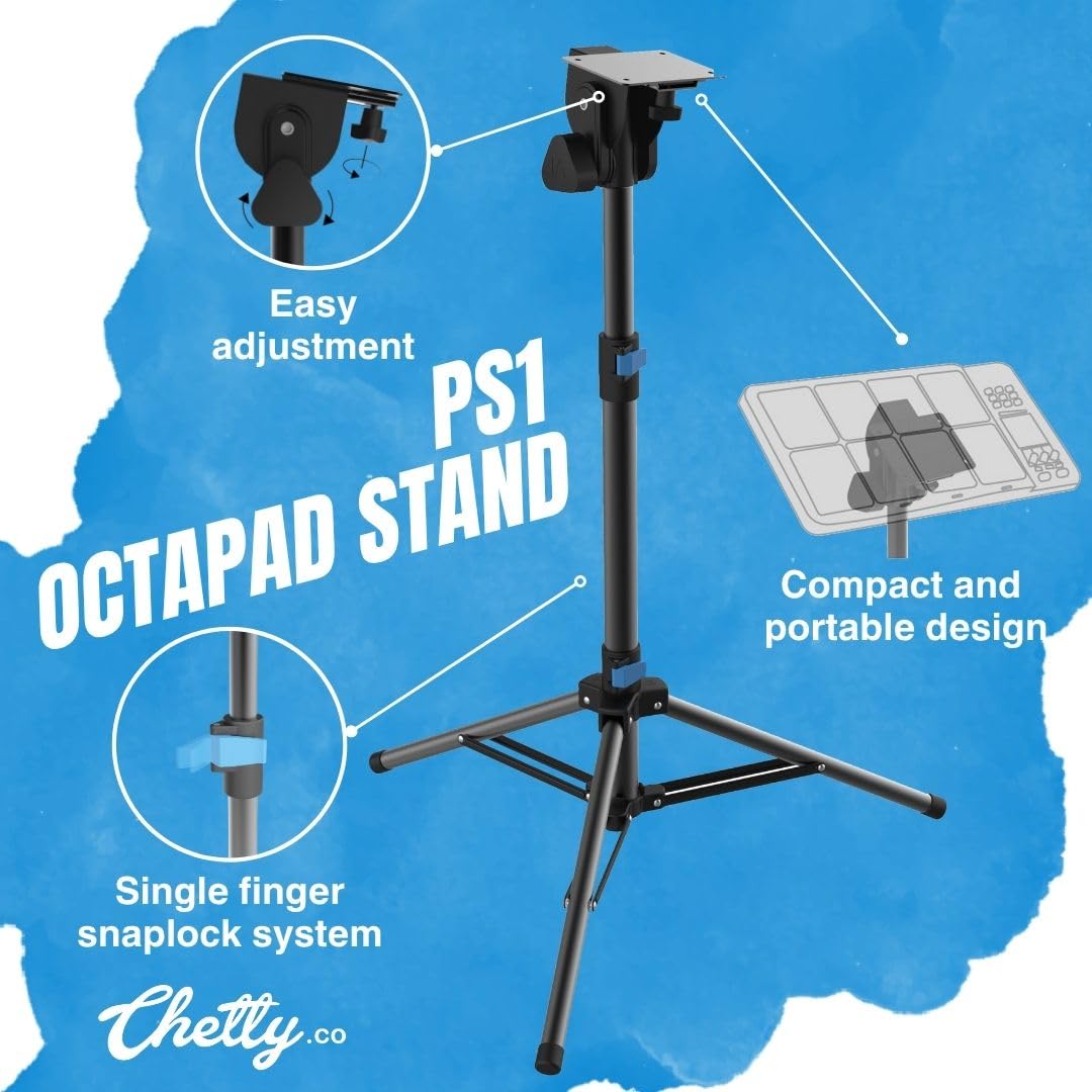 Chetty PS1 Octapad stand Single heavy duty tripod stand online in India at johnsmusicin at the lowest price Online price in India