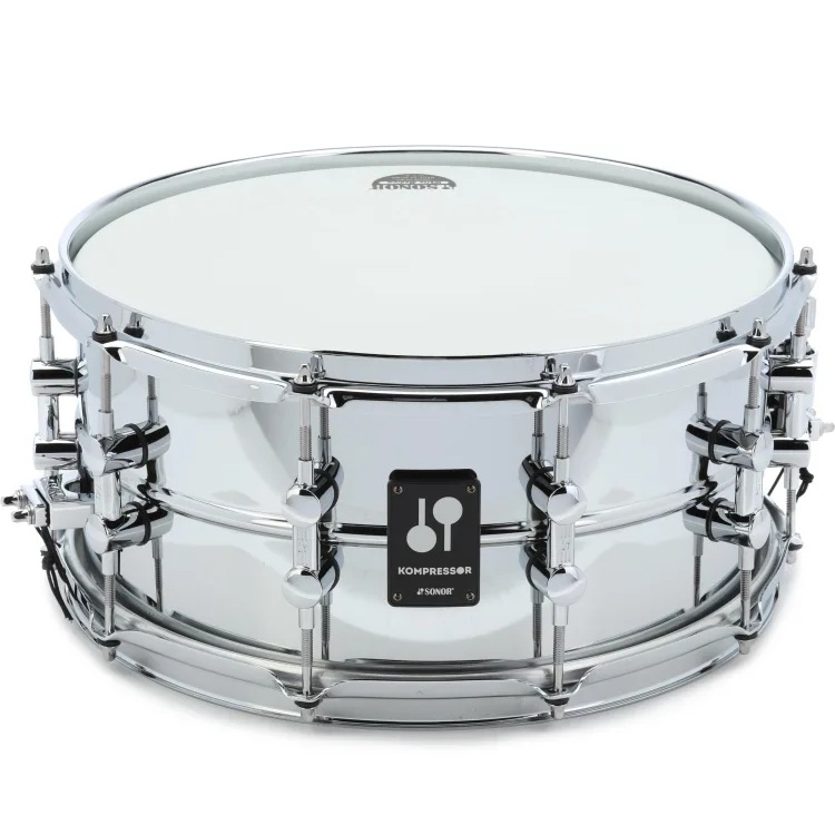 Sonor Kompressor Series Steel Snare Drum 14 inches Polished online in India at johnsmusicin at the lowest price Online price in India
