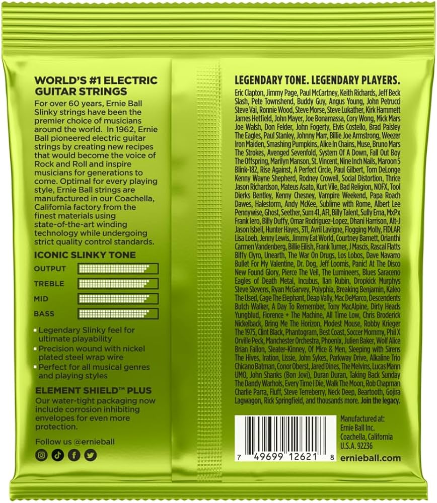 Ernie Ball 2621 7 String Regular Slinky Electric Guitar Strings online in India at johnsmusicin at the lowest price Ernie Ball 2621 7 String Regular Slinky Electric Guitar Strings Online price in Ind