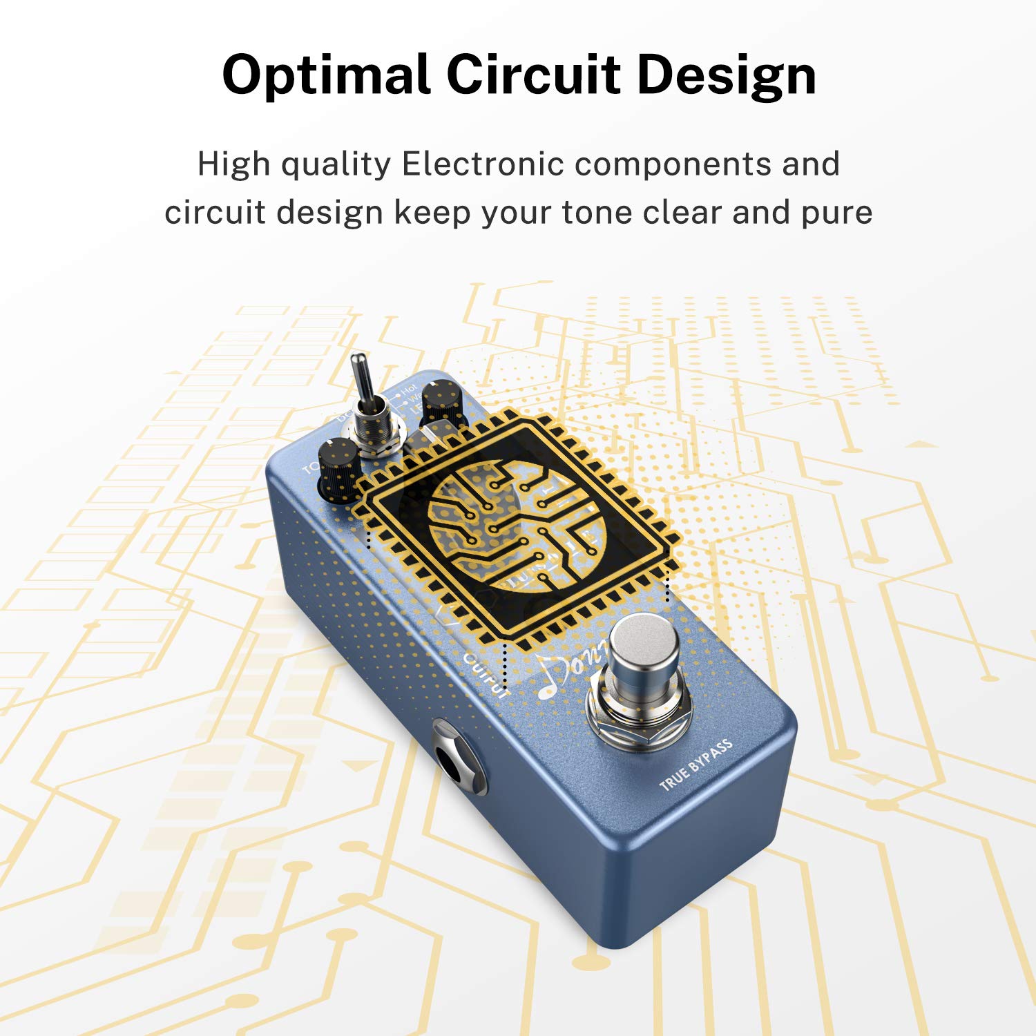 Donner Blues Drive Classical Electronic Vintage Overdrive Effect Pedal EC743