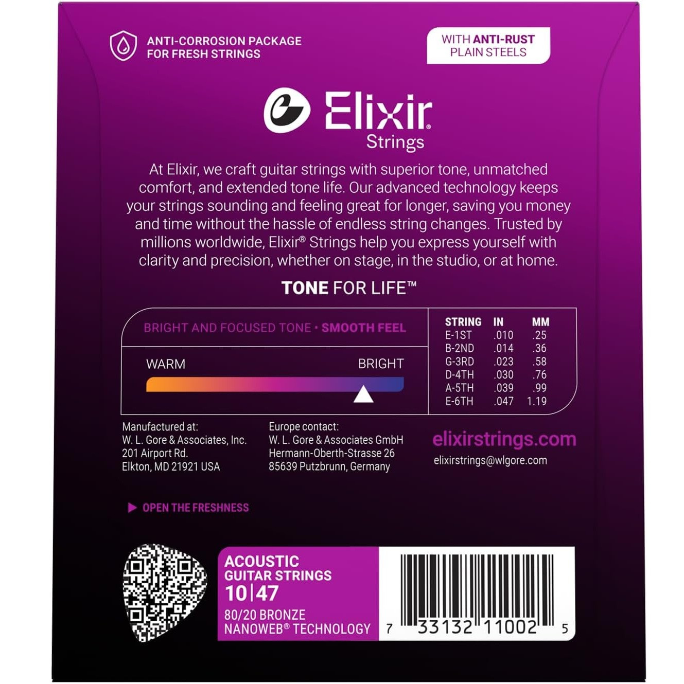 Elixir 11002 Acoustic Strings Set 10-47 online in India at johnsmusicin at the lowest price Online price in India
