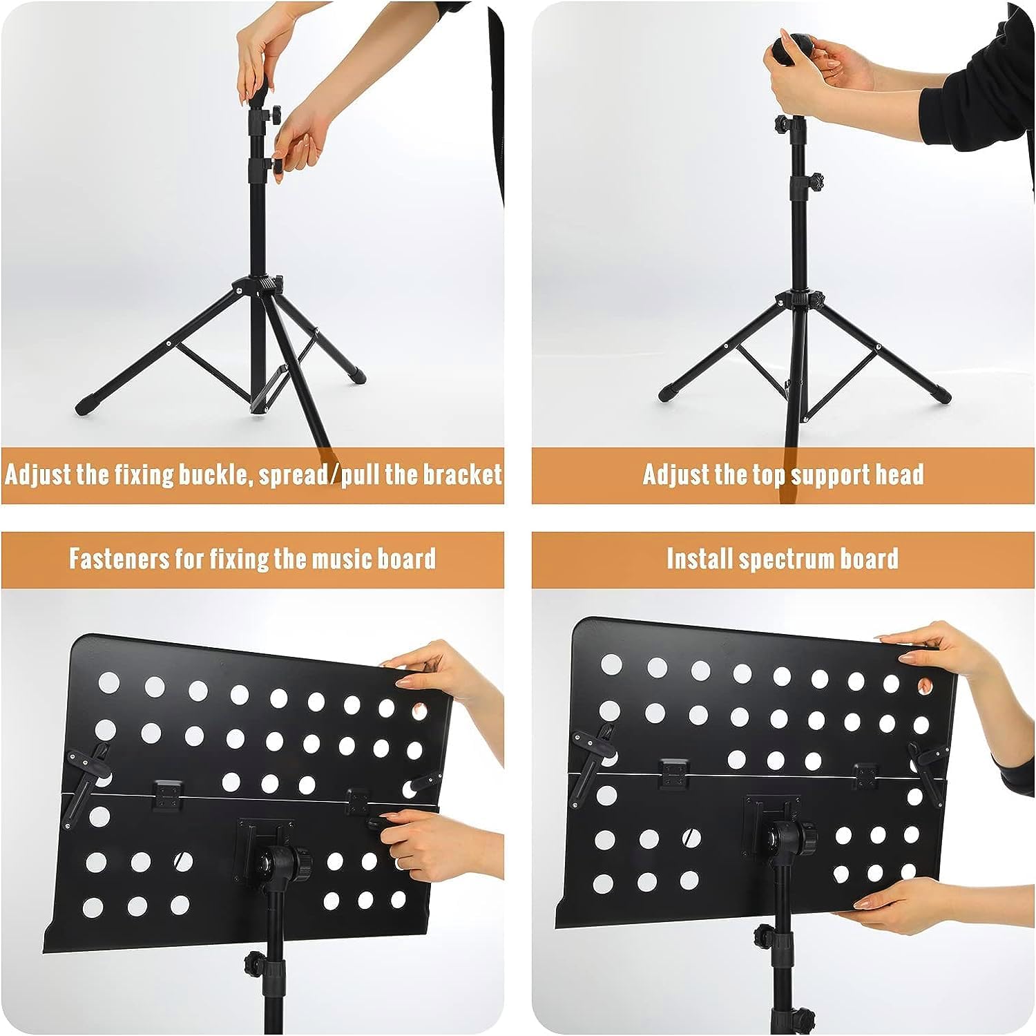 Softline Pro Metal Music Stand Portable and Foldable Professional Perforated Notation Stand online in India at johnsmusicin at the lowest price