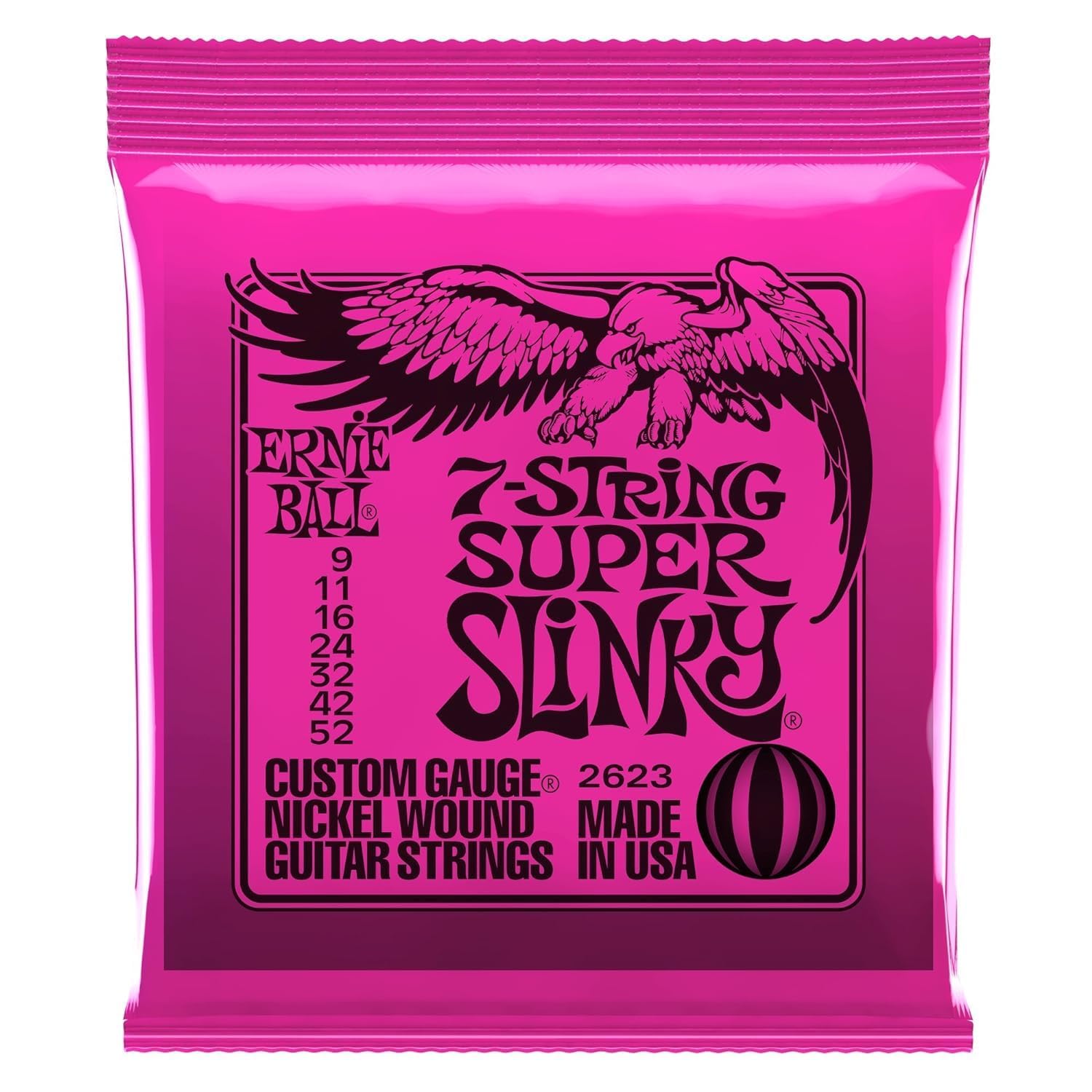 Ernie Ball 2623 Electric Guitar Strings 7-String Super Slinky 9-52 online in India at johnsmusicin at the lowest price Online price in India