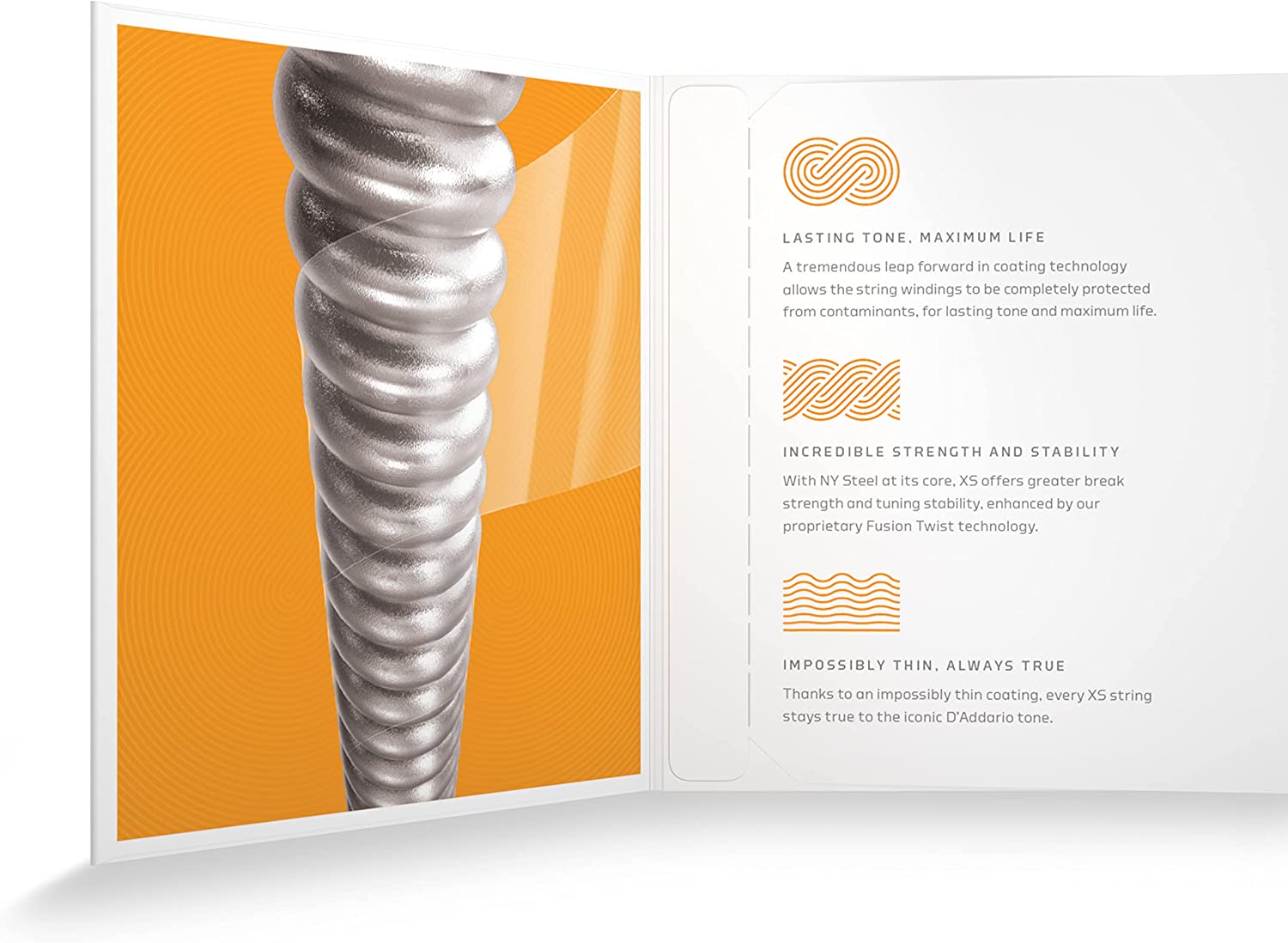 DAddario Guitar Strings - XS Nickel Coated Electric Guitar Strings - XSE1046 - For 6 String Guitars - 10-46 Regular Light Online price in India