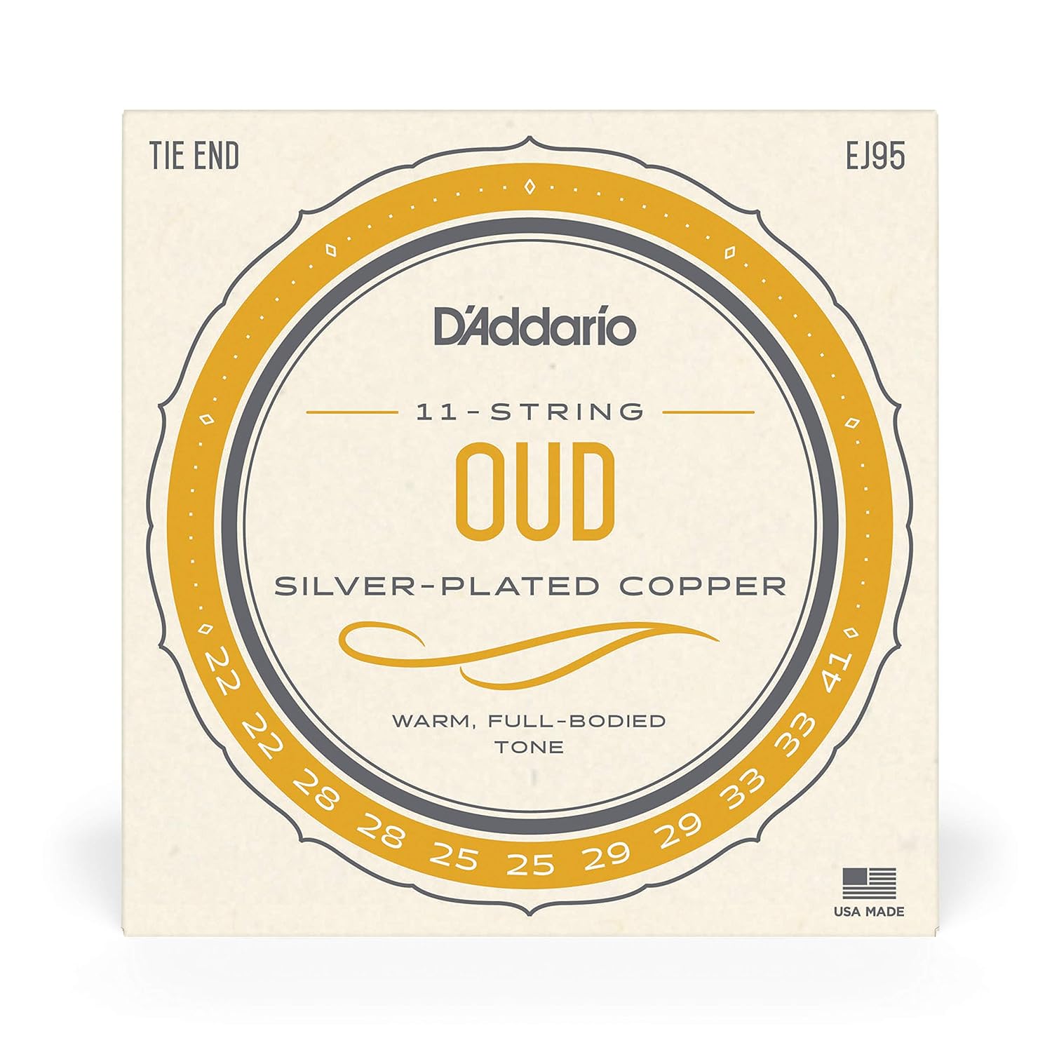 DAddario EJ95 Silver Plated Copper Oud String Set Tie End online in India at johnsmusicin at the lowest price Online price in India